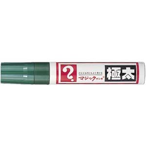 メール便発送商品（送料込み）※こちらの商品はメール便にて「ポスト投函」でのお届けになります。※代金引換はご利用いただけません。※お届け日時のご指定はできません。※宅配便送料別の商品と同梱の場合、宅配便の送料となります。※通常、出荷後1〜4日程度でのお届けとなります。※荷物問合せ番号よりお荷物の追跡が可能です。●品番：MGD-T4●インク色／緑●油性インク●線幅／10から18mm●速乾性●単位／1本●メーカー品番／MGD-T4ポスターやポップアート作成に便利な極太。