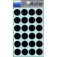 【メール便発送】エーワン カラーラベル20mm丸 黒 07049 00033470【代引不可】