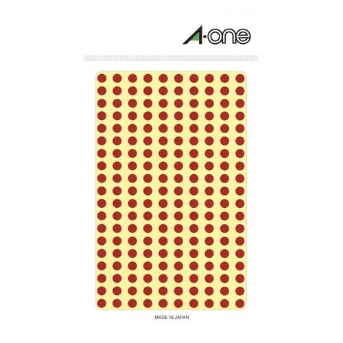 【メール便発送】エーワン カラーラベル5mm丸 赤 07061 00033423【代引不可】