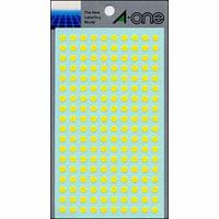 【メール便発送】エーワン カラーラベル5mm丸 黄 07064 00033426【代引不可】