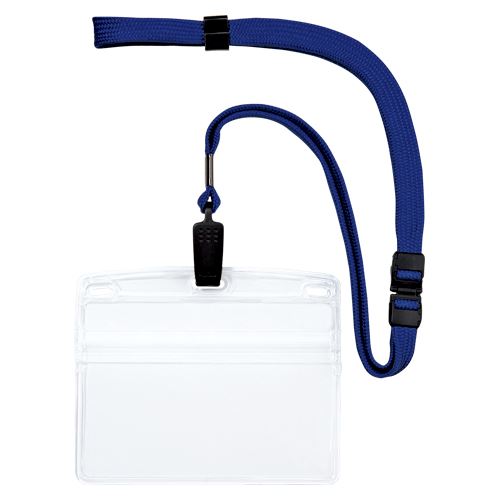 【メール便発送】オープン工業 吊り下げ名札クリップ式 横特大 1枚 青 NL-21P-BU 00023778