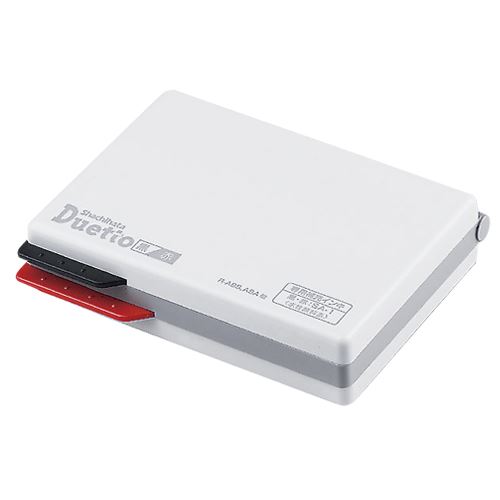 【メール便発送】シャチハタ デュエット スタンプ台(エコス)黒/赤 HFW-2ECアカ/クロ 00038840【代引不..