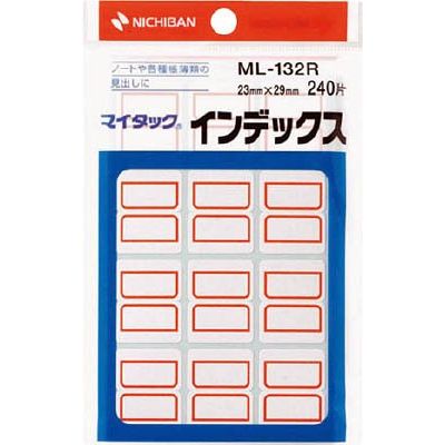 【メール便発送】ニチバン マイタックインデックス 赤枠 ML-132R アカワク 00004728【代引不可】