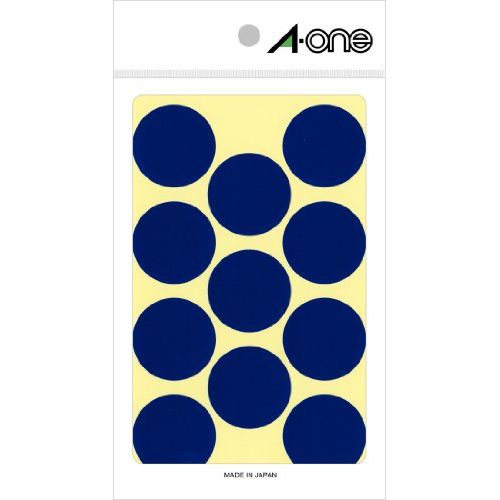 【メール便発送】 エーワン カラーラベル30mm丸 青 07232 00787947 【代引不可】