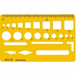 【メール便発送】 内田洋行 テンプレート No.78 カードサイズ 1-843-0078 00958560 【代引不可】