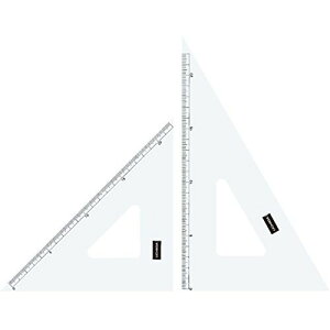 【メール便発送】内田洋行 三角定規 18cmX2mm 目盛り付き 1-809-1802 00958376 【代引不可】