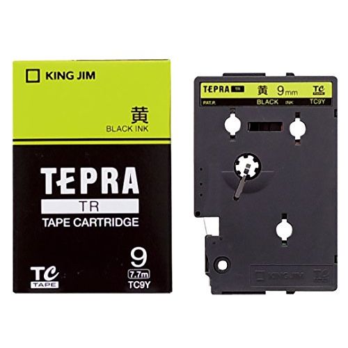 【メール便発送】 キングジム TRテープ9ミリ 黄ラベル/黒文字 TC9Y 00010347 【代引不可】