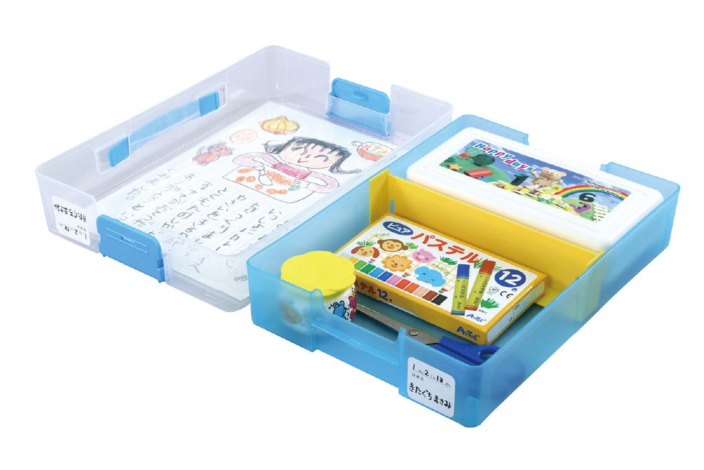 フジックスのアーテック A4おどうぐばこクリアイエロー 3702 [学童文具] 【北海道・沖縄・離島配送不可】｜アングル2
