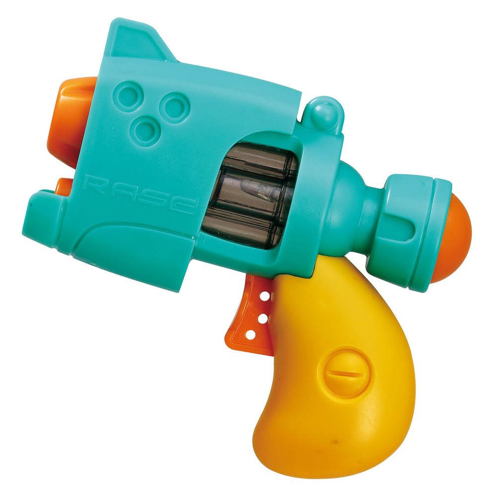 音と光で大迫力！ガム付！ひきがねを引くと音が鳴る！光る！【詳細】セット内容：本体×1、ガム×1商品サイズ：玩具：90×90×20mm材質：玩具：ABS、PS色取り混ぜ[ おもちゃ 一般玩具 室内あそび ]