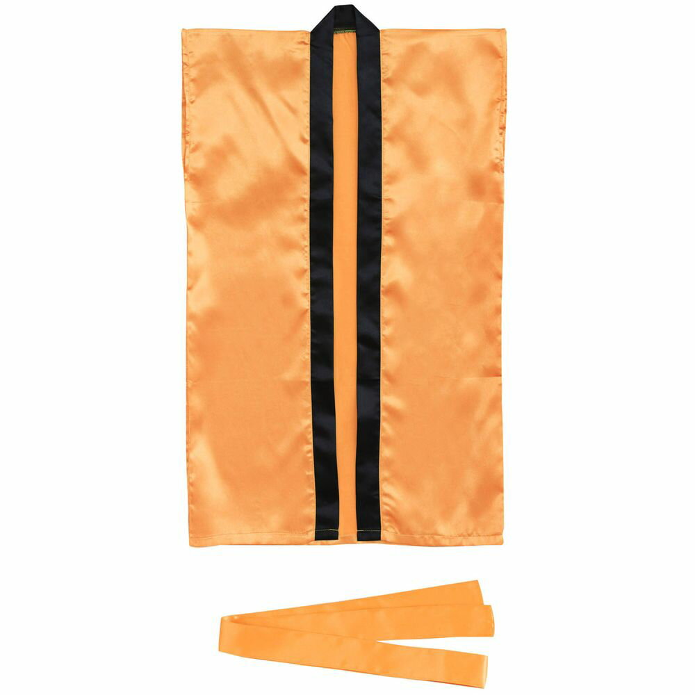 アーテック ソフトサテン ロングハッピ(ハチマキ付) Lサイズ 橙 18449 [お祭り衣装・イベント用品] 【北海道・沖縄・離島配送不可】