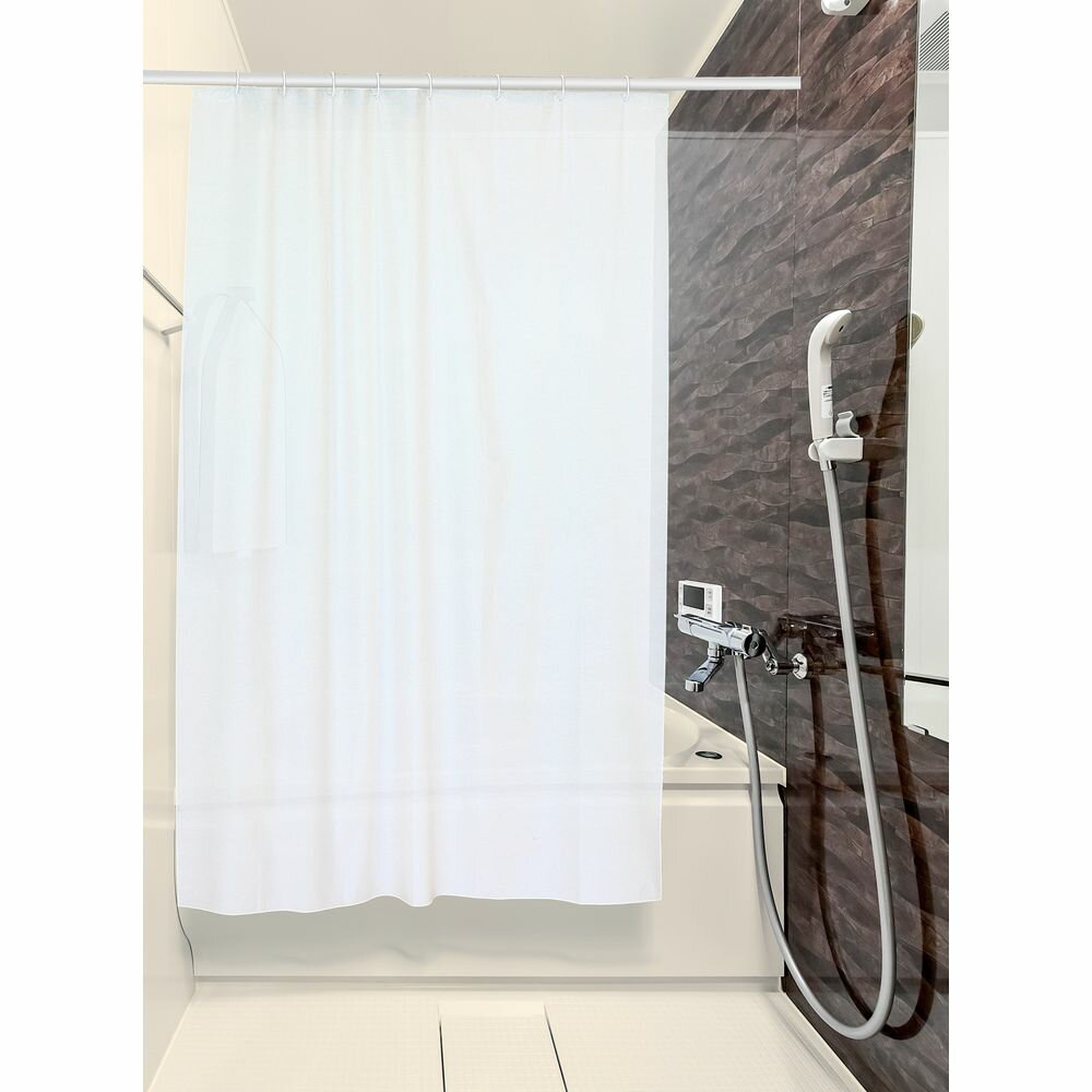 (まとめ買い)アーテック シャワーカーテン ホワイト 130×178cm フック付き 33000 〔×3セット〕 【北海道・沖縄・離島配送不可】