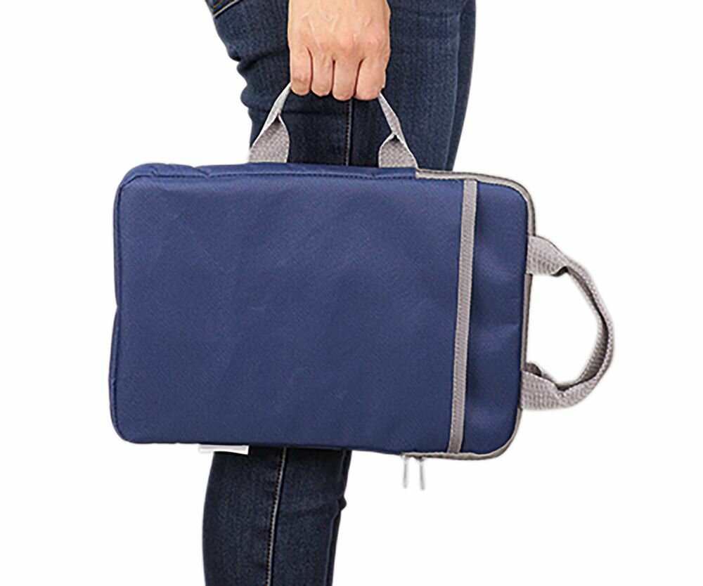 （まとめ買い）アーテック PCタブレット用クッションバッグ ネイビー 91878 〔×3セット〕 【北海道・沖縄・離島配送不可】