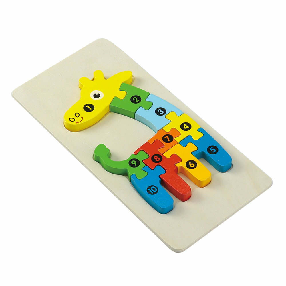 [Mail Order Shipping] Artec Wooden Number Puzzle - Giraffe 22180 [Toys & Educational Toys]