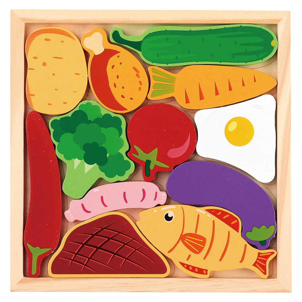 (Bulk purchase) Artec MiraTOY Square Puzzle Food 22321 Ages 3 and up [x3 sets] [Toys/Educational toys] [Shipping not available to Hokkaido, Okinawa, and remote islands]