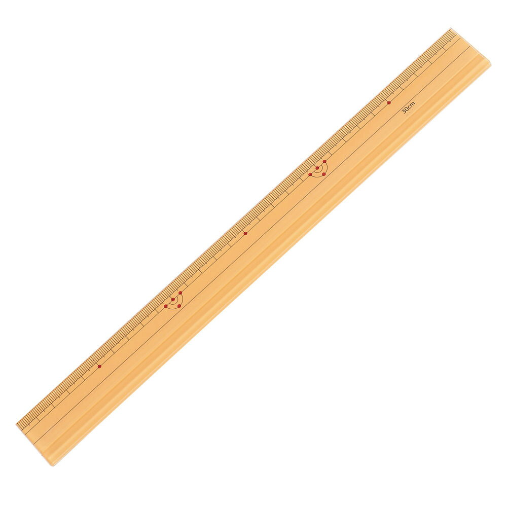 （まとめ買い）アーテック プラ製ものさし 30cm 片目盛り みぞ付 74553 〔×10セッ...