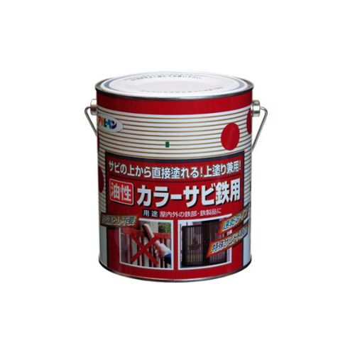 （まとめ買い）アサヒペン カラーサビ鉄用 1.6L グレー(ねずみ色) 〔3缶セット〕【北海道・沖縄・離島配送不可】