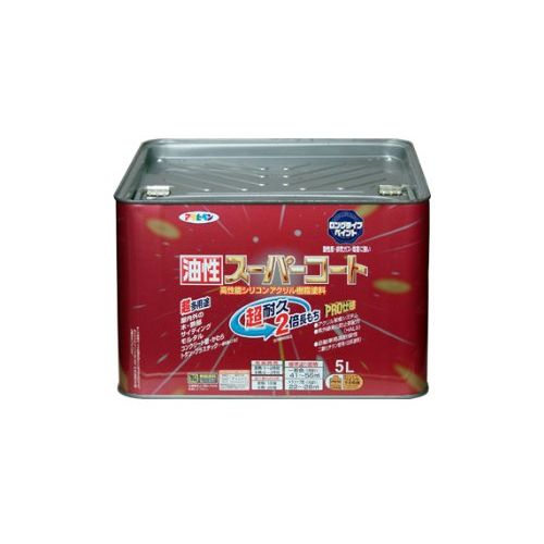 (まとめ買い)アサヒペン 油性スーパーコート 5L ミルキーホワイト 〔3缶セット〕【北海道・沖縄・離島配送不可】