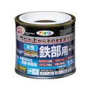 (まとめ買い)アサヒペン 水性塗料 水性高耐久鉄部用 1/5L こげ茶 〔×5〕 【北海道・沖縄・離島配送不可】