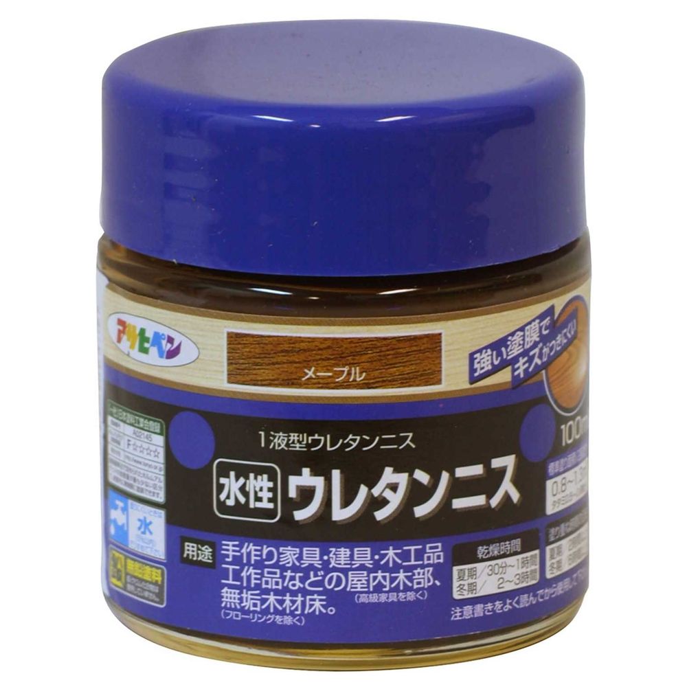 （まとめ買い）アサヒペン 水性ウレタンニス 100ml メープル 〔×5〕 【北海道・沖縄・離島配送不可】