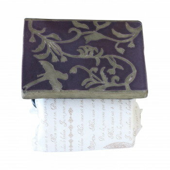 彩か(SAIKA) 棚台付き花鳥風月 Paper holder トイレットペーパーホルダー PTAT-03 【北海道・沖縄・離島配送不可】