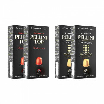 Pellini(ペリーニ) エスプレッソカプセル トップ&マグニフィコ 各2箱セット 【北海道・沖縄・離島配送不可】