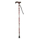 KINDCARE(カインドケア) とってもステッキ 折りたたみタイプ 花柄 CH23M102 F・ワイン 【北海道・沖縄・離島配送不可】
