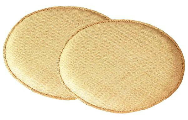 籐あじろ編みクッション φ45cm 2枚組 丸型 AZHDX45M2P 【北海道・沖縄・離島配送不可】 [2]