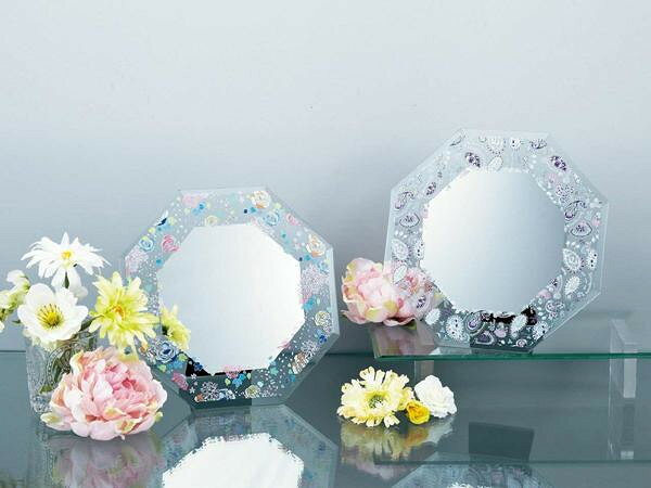 ユーパワー なかの まりの 八角 ミラー アート Sサイズ 「パープルペイズリー」 NM-02801 【北海道・沖縄・離島配送不可】 [3]