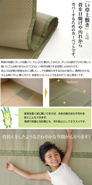 純国産 不知火 い草上敷(市松織) 江戸間4.5畳 6300134 【北海道・沖縄・離島配送不可】 [3]