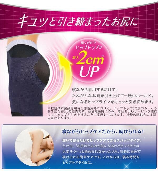 レキッドベンキーザー 寝ながらメディキュット ヒップシェイプスパッツ ブラック 1足 Mサイズ 【北海道・沖縄・離島配送不可】