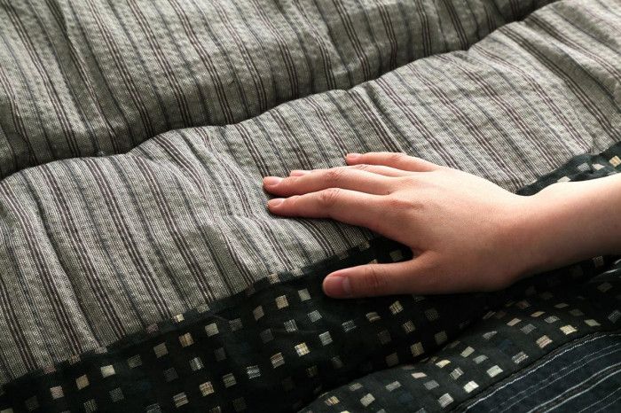 こたつ布団 長方形 単品 しじら織り ブラック 約205×285cm 1151240030303 【北海道・沖縄・離島配送不可】 [2]