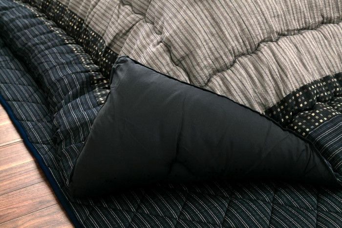 こたつ布団 長方形 単品 しじら織り ブラック 約205×285cm 1151240030303 【北海道・沖縄・離島配送不可】 [3]