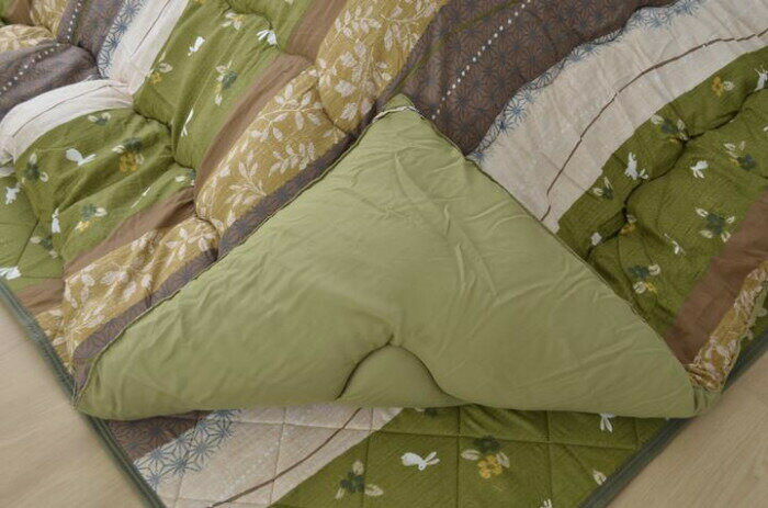 こたつ布団 正方形 単品 和柄 ウサギ柄 グリーン 約205×205cm 1160300120103 【北海道・沖縄・離島配送不可】 [3]