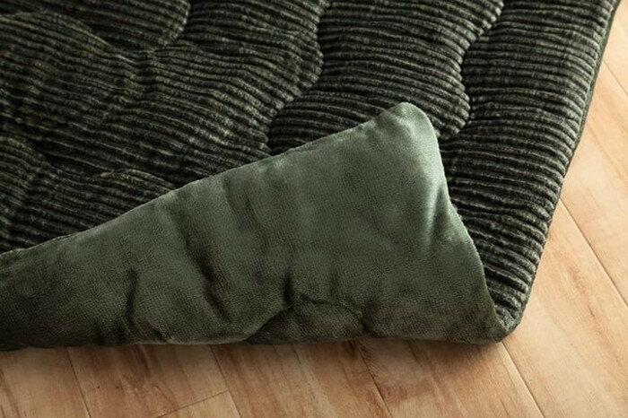 こたつ布団 長方形 無地 コーデュロイ調 抗菌防臭 グリーン 約205×245cm 1181830120411 【北海道・沖縄・離島配送不可】 [2]