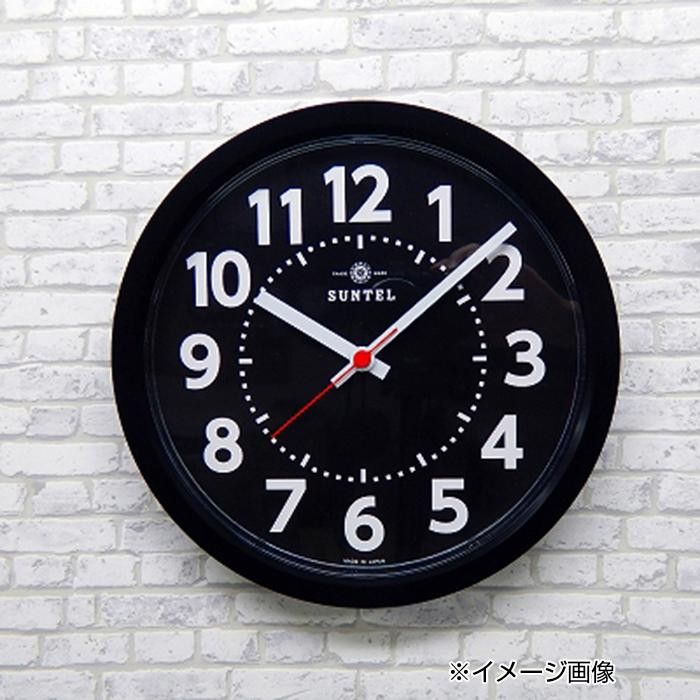 さんてる 日本製 スタンダードキッチンクロック ブラック SQ07-BK 【北海道・沖縄・離島配送不可】 [2]