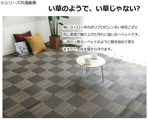 洗える PPカーペット 『ウィード』 ネイビー 江戸間2畳(約174×174cm) 2121502 【北海道・沖縄・離島配送不可】 [2]