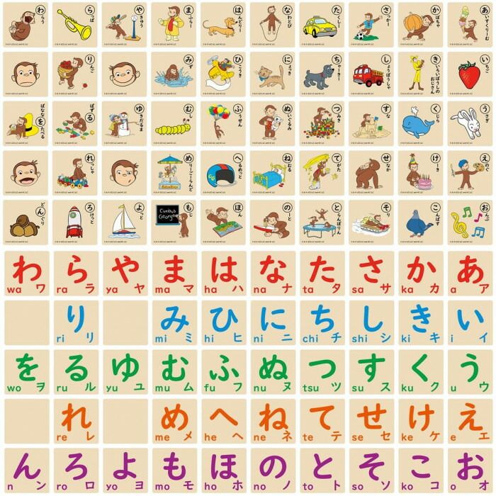 フジックスのおさるのジョージ　ひらがなつみき　VG17 【沖縄配送不可】｜アングル2