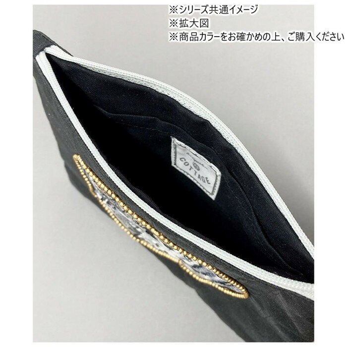フジックスの東京かんかん ドッグ刺繍ポーチ シルバー M42-2710SV｜アングル3