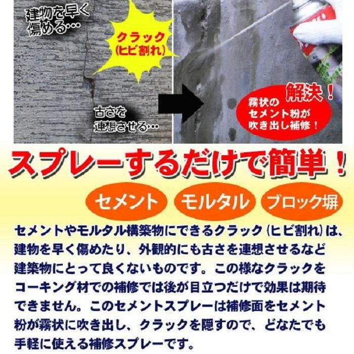 日本ミラコン産業 セメントの補修 セメントスプレー 230ml MR-001 【北海道・沖縄・離島配送不可】 [2]