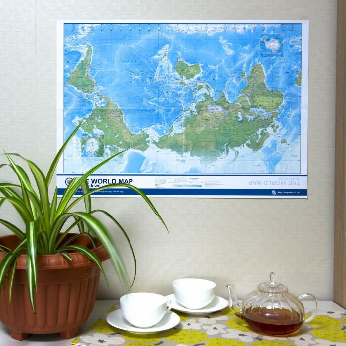 東京カートグラフィック THE WORLD MAP upside down(逆さ地図) MPUD 【北海道・沖...