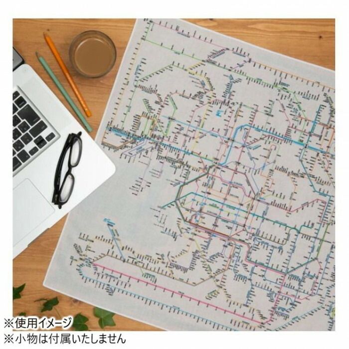 フジックスの東京カートグラフィック 鉄道路線図 ハンカチ関西日本語 RHKJ 【北海道・沖縄・離島配送不可】｜アングル3