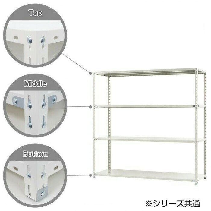 スチールラック NC1800-18 4段 間口1800×奥行450×高さ1800mm ブラック 【北海道・沖縄・離島配送不可】 [2]