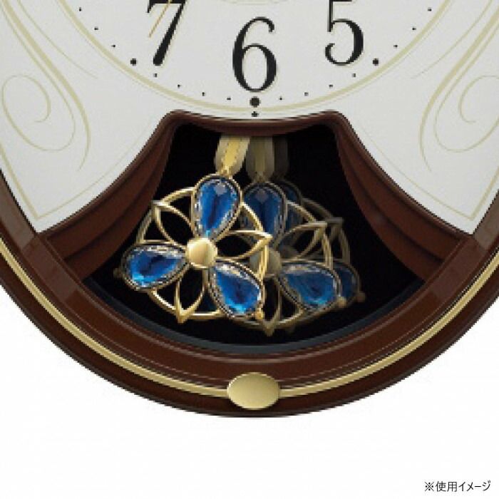 リズム 電波メロディ掛時計スモールワールドリリィN 4MN554RH06 2049-042 【北海道・沖縄・離島配送不可】 [2]