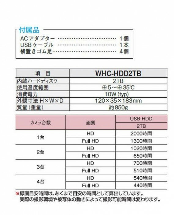 �ޥ��ץ��Ź� ���եϡ��ɥǥ����� (WC3A7M��WC3A7ML��WC3A10M��WC3A10ML����) WHC-HDD2TB ���̳�ƻ�����졦Υ�������Բġ�