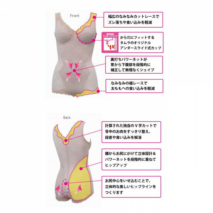 TAMURA Yauco コットンコンフォートボディスーツ YTN07 ヴァニラLL 【北海道・沖縄・離島配送不可】