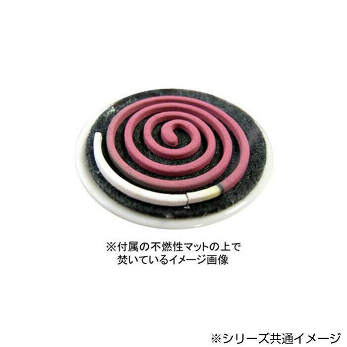 薫寿堂 花かおり うずまき 10巻・不燃性マット付き ローズ 463
