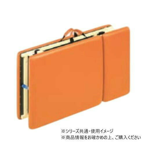 フジックスの高田ベッド製作所 背上式付添ポータブル (折りたたみ式簡易ベッド) 幅60×奥行180×高さ17cm オレンジ TB-1496 【北海道・沖縄・離島配送不可】｜アングル2