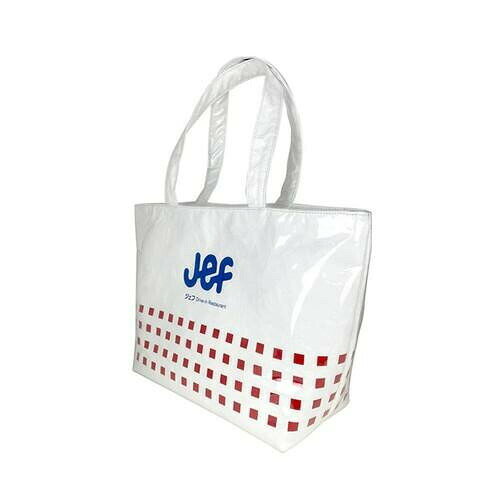 フジックスのAt On 50 まちかど画廊 沖縄生まれのローカルファストフード店 ジェフ沖縄 コラボ レジャートートバッグ｜アングル2