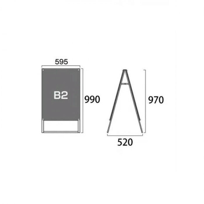 TOKISEI 常磐精工 ポスター用スタンド看板マグネジ B2両面ブラック PSSKMN-B2RB 【...