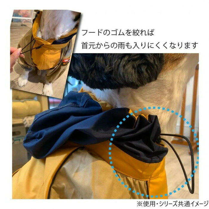 ドッグウェア フルカバーレインコート JコートB トリコロール ダックス用 M 2220F1...